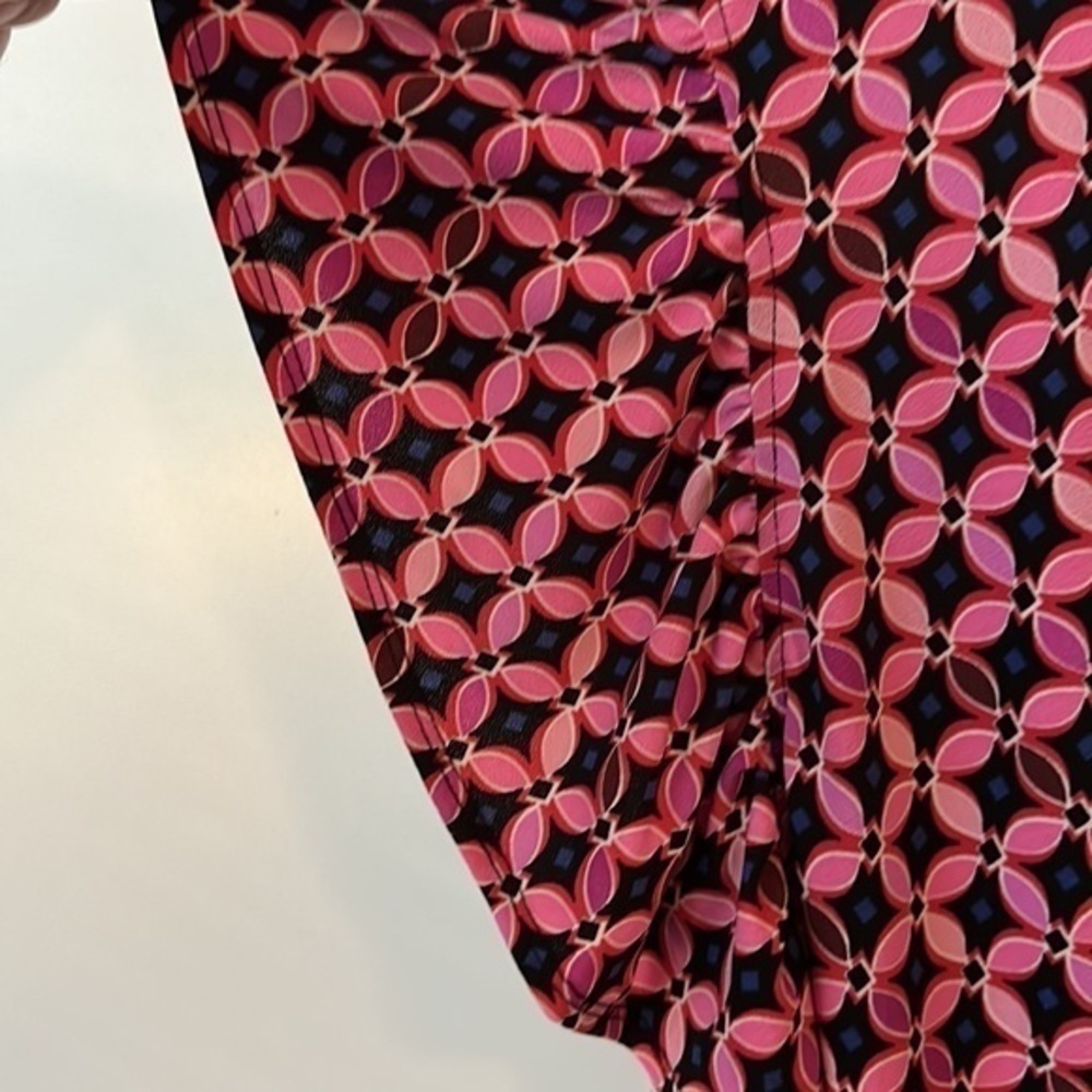 NWT Sonoma Goods for Life Cutout Flutter Sleeve Top Women’s XL Pink with blue - Picture 4 of 11